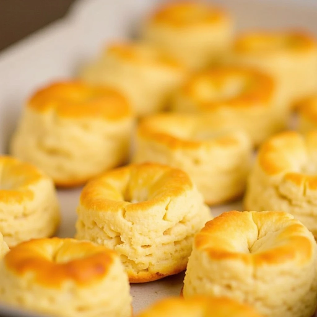 Freshly baked Savannah honey butter biscuits on a plate