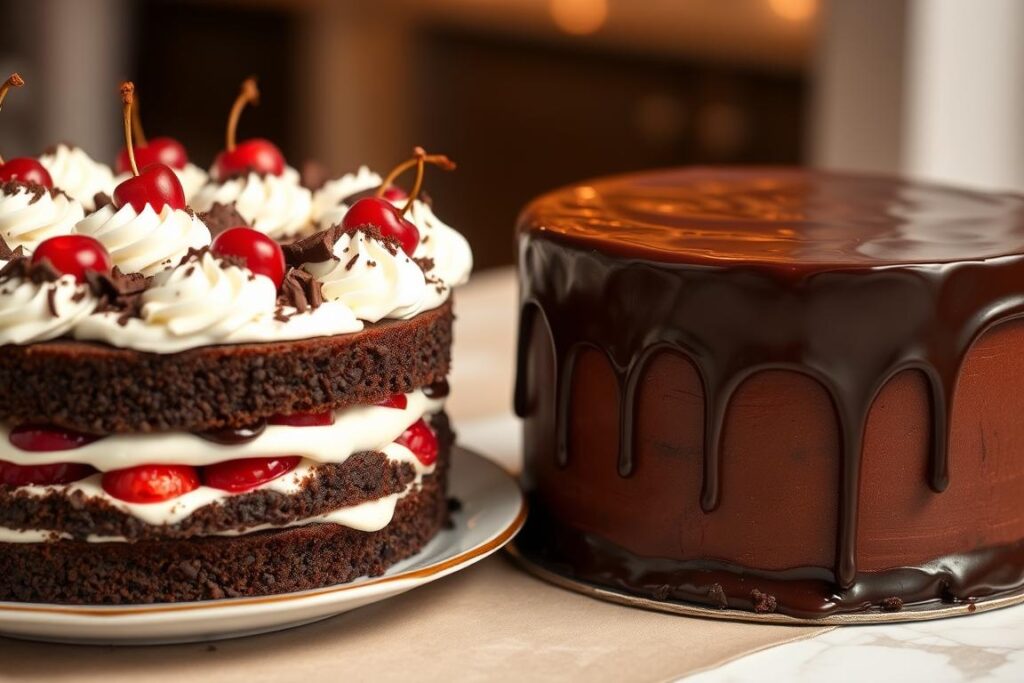 What is the difference between chocolate cake and black forest cake?