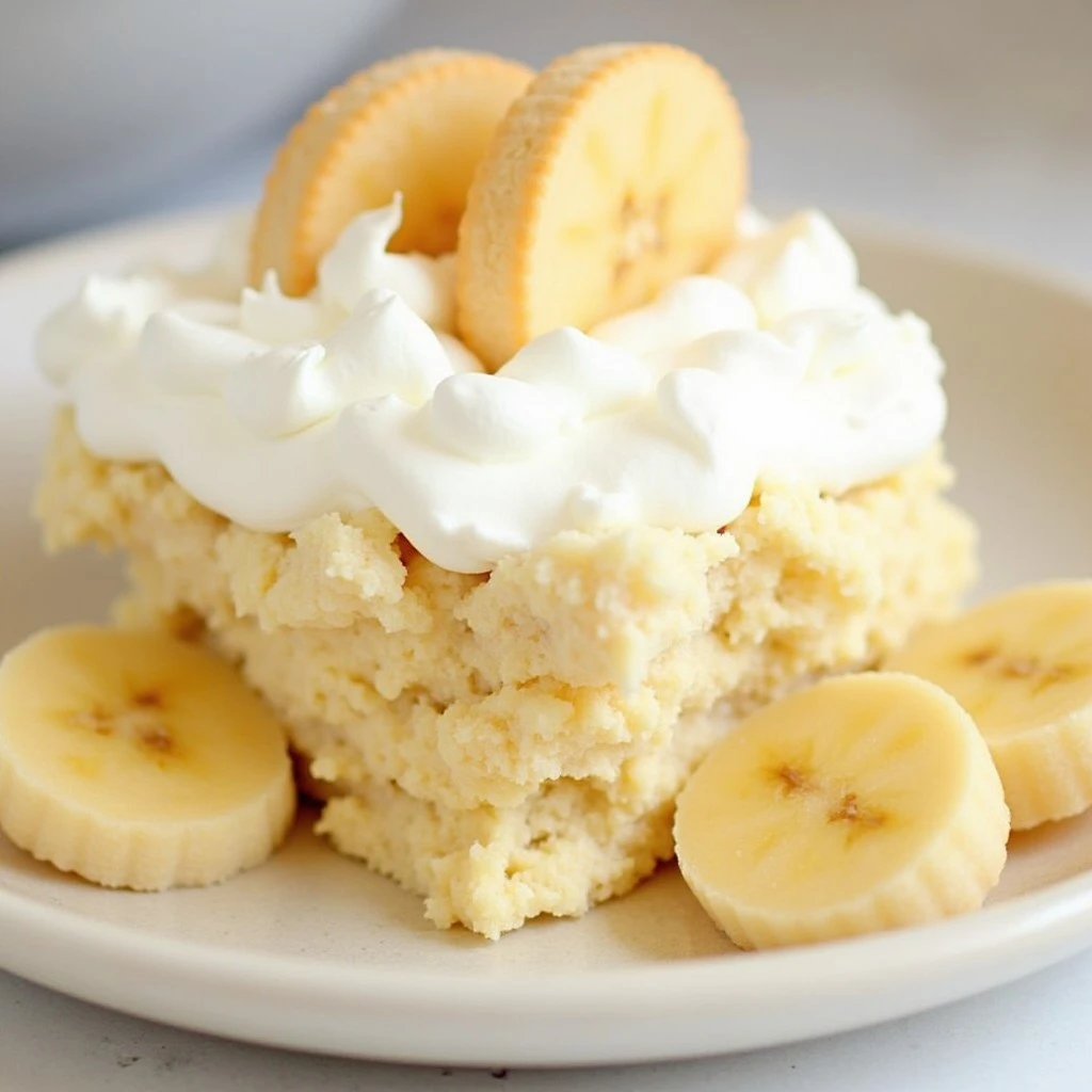 Homemade banana pudding with sliced bananas and vanilla wafers