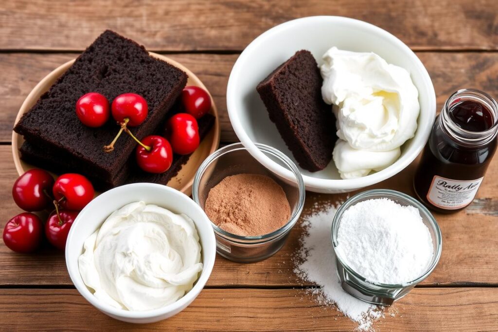 key ingredients for black forest cake