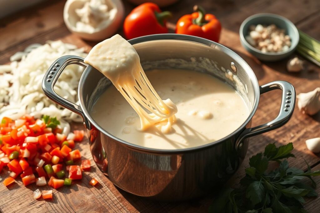 Provolone Cheese Sauce Preparation