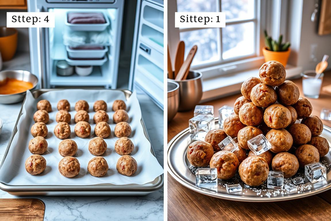 Should sausage balls be frozen before or after cooking?