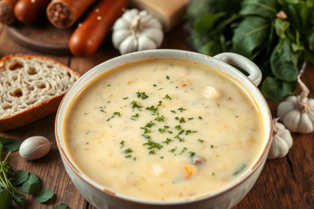 creamy parmesan italian sausage soup